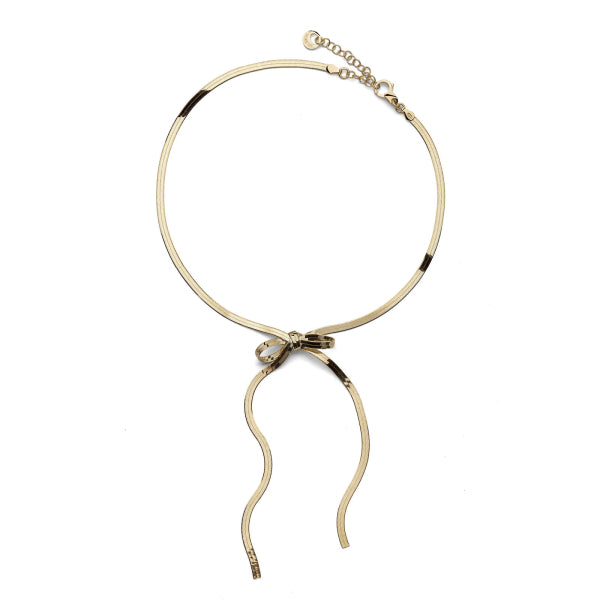 Collana argento con fiocco