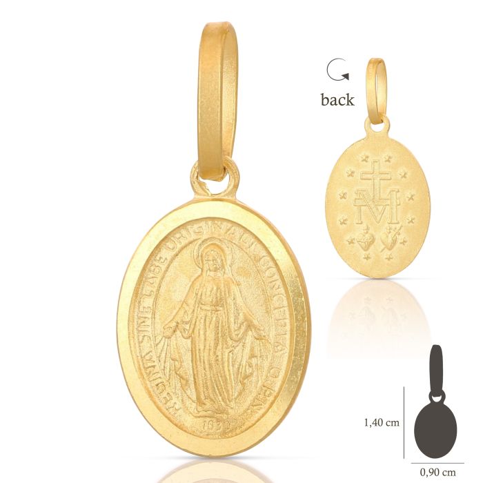 Pendente madonna oro 18kt