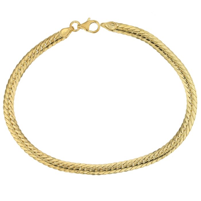 bracciale maglia spiga oro 18 kt