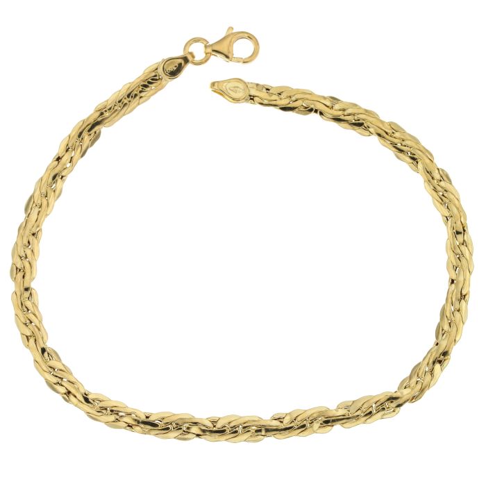 bracciale maglia cobra oro 18 kt