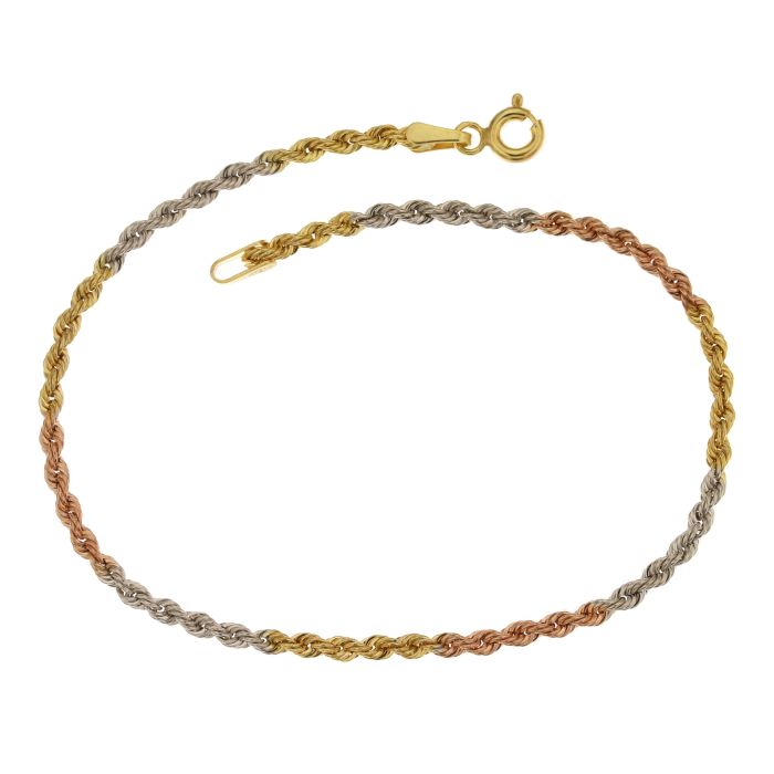 bracciale fune oro 18 kt