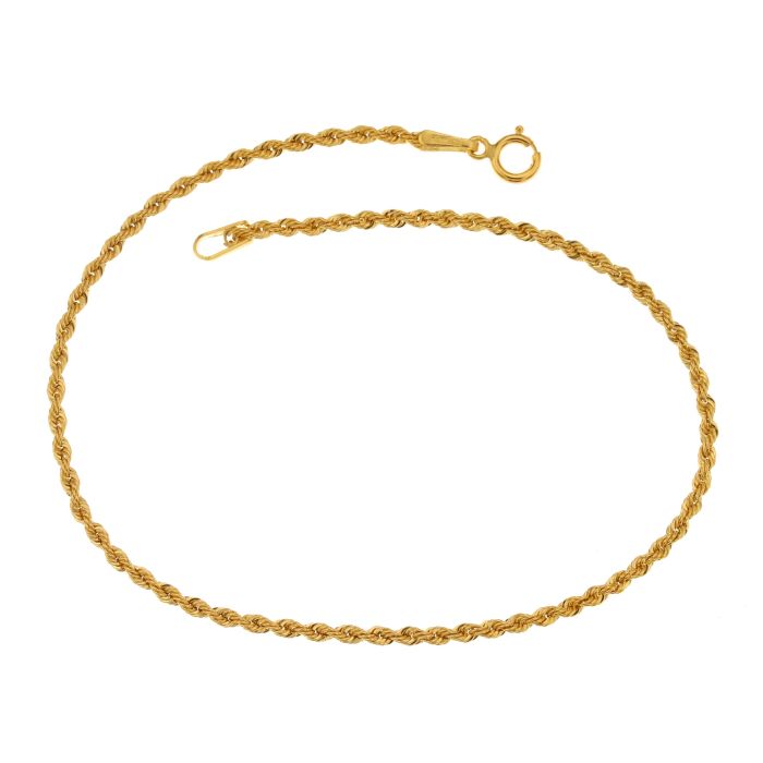 bracciale fune oro 18 kt