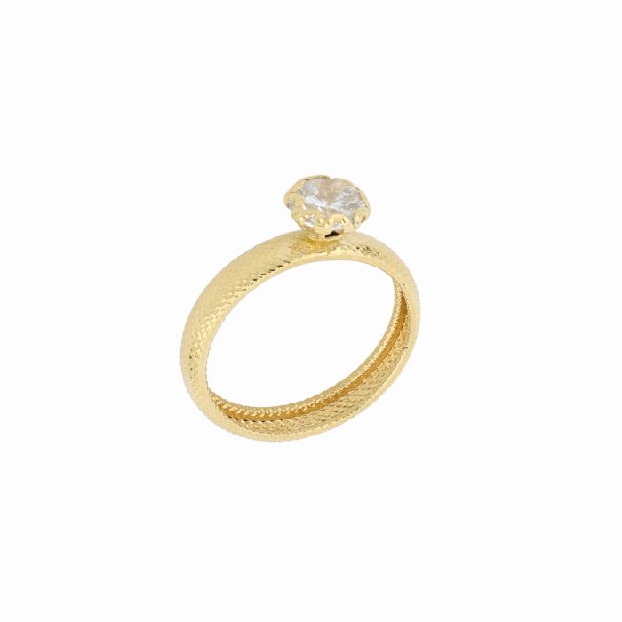 anello solitario oro 18 kt