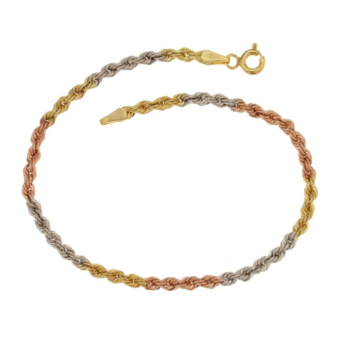 bracciale fune oro 18 kt