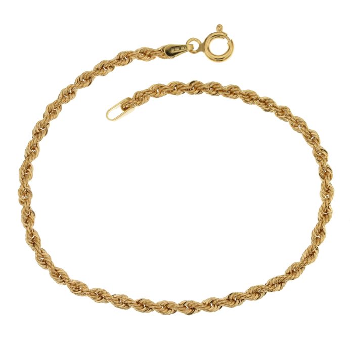 bracciale fune oro 18 kt