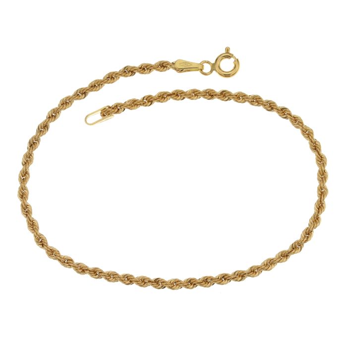 bracciale fune oro 18 kt