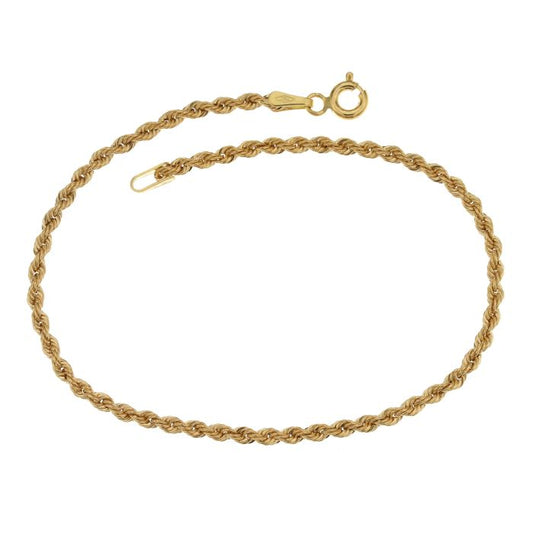 bracciale fune oro 18 kt