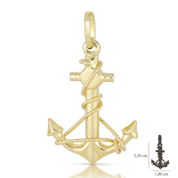 Pendente ancora oro 18kt