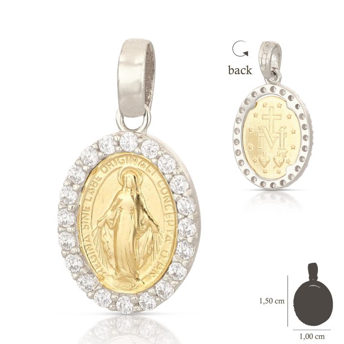 Pendente madonna oro 18kt