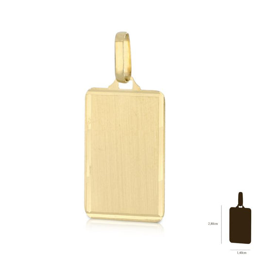 Pendente medaglia personalizzabile oro 18kt