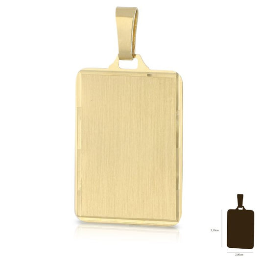 Pendente medaglia personalizzabile oro 18kt