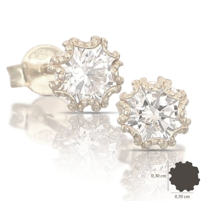 orecchini punti luce oro 18 kt