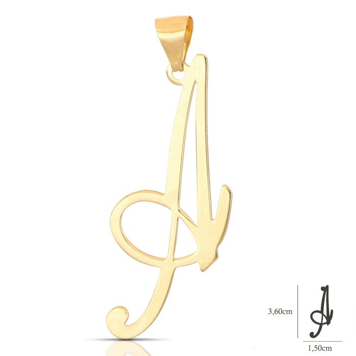 Pendente nome iniziale A oro 18kt
