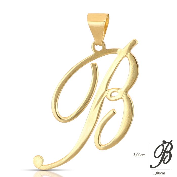 Pendente nome iniziale B oro 18kt