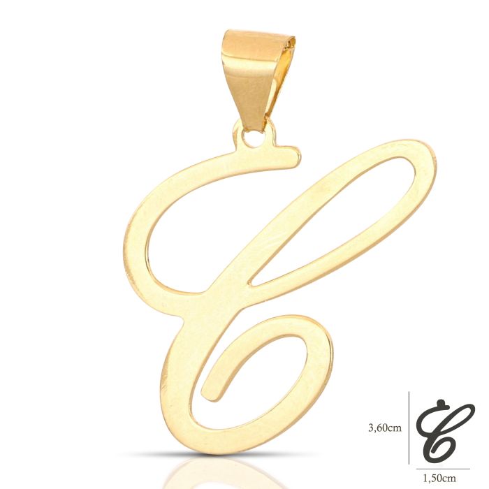 Pendente nome iniziale C oro 18kt