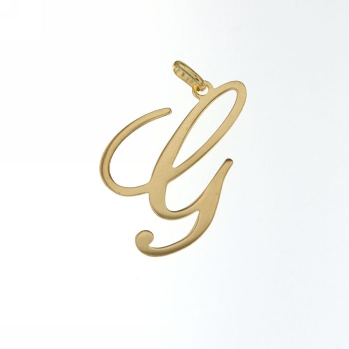 Pendente nome iniziale G oro 18kt