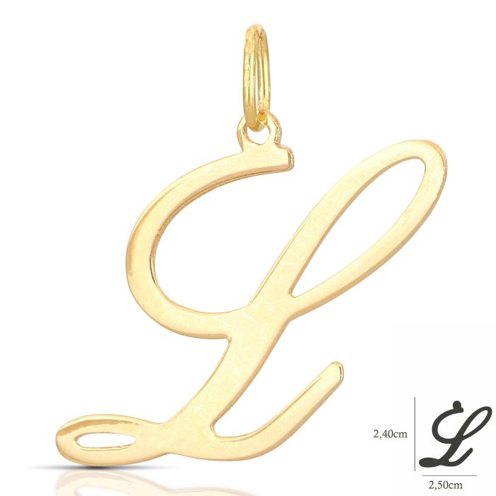 Pendente nome iniziale L oro 18kt
