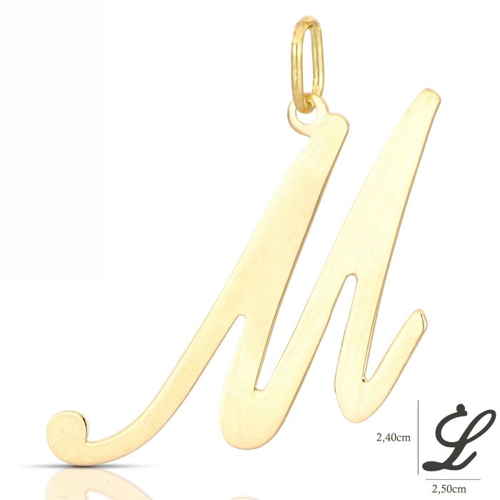 Pendente nome iniziale M oro 18kt
