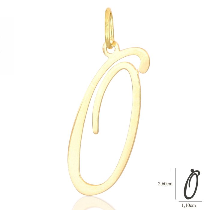 Pendente nome iniziale O oro 18kt