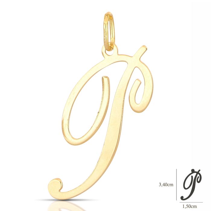 Pendente nome iniziale P oro 18kt