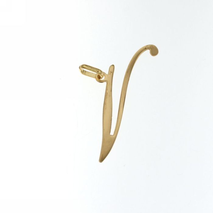 Pendente nome iniziale V oro 18kt