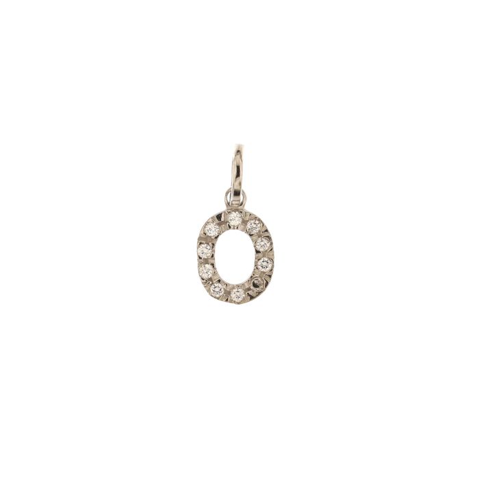 Pendente nome iniziale O oro 18kt
