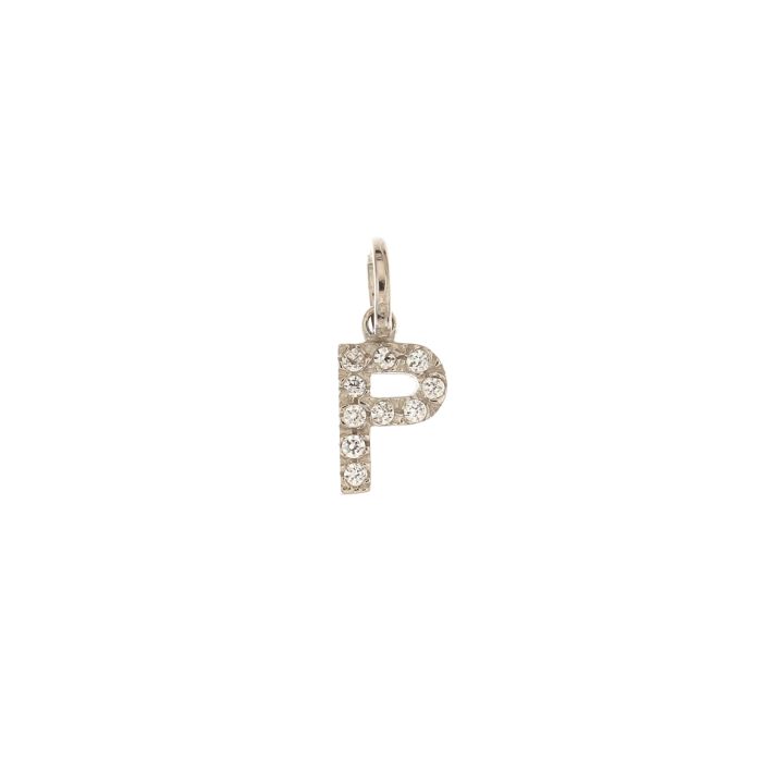 Pendente nome iniziale P oro 18kt