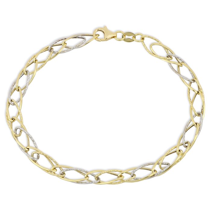 bracciale catena diamantata oro 18 kt