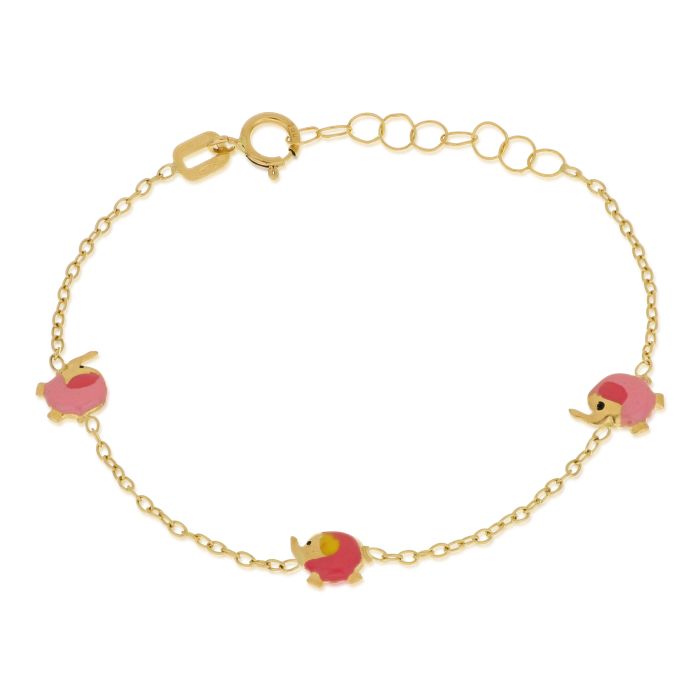 bracciale bimbo fantasia smalto oro 18 kt