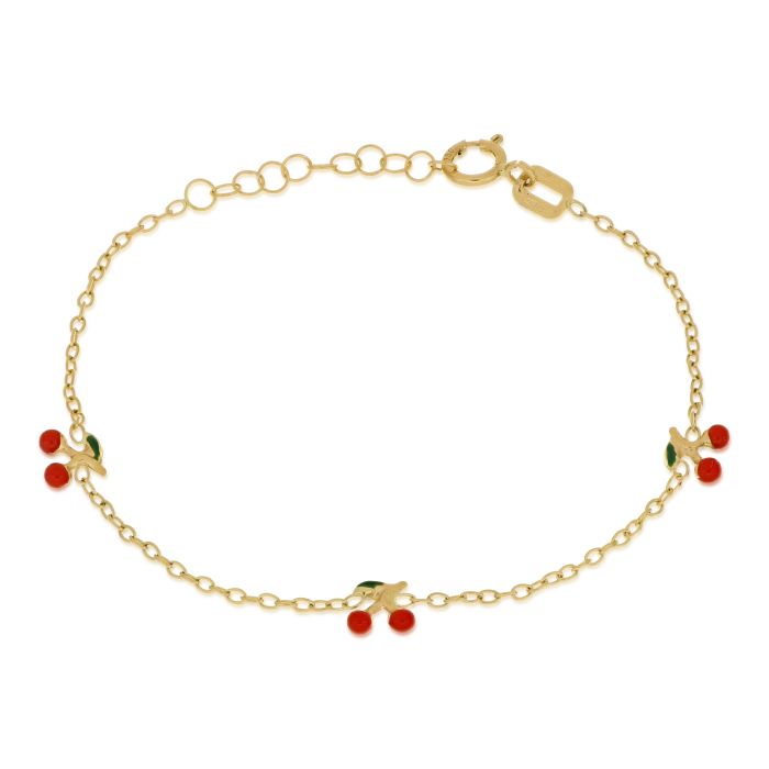 bracciale bimbo fantasia smalto oro 18 kt