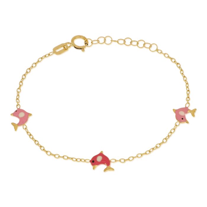 bracciale bimbo fantasia smalto oro 18 kt
