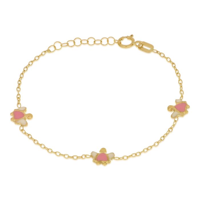 bracciale bimbo fantasia smalto oro 18 kt