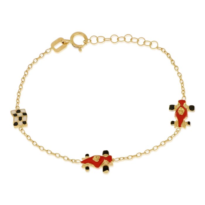 bracciale bimbo fantasia smalto oro 18 kt