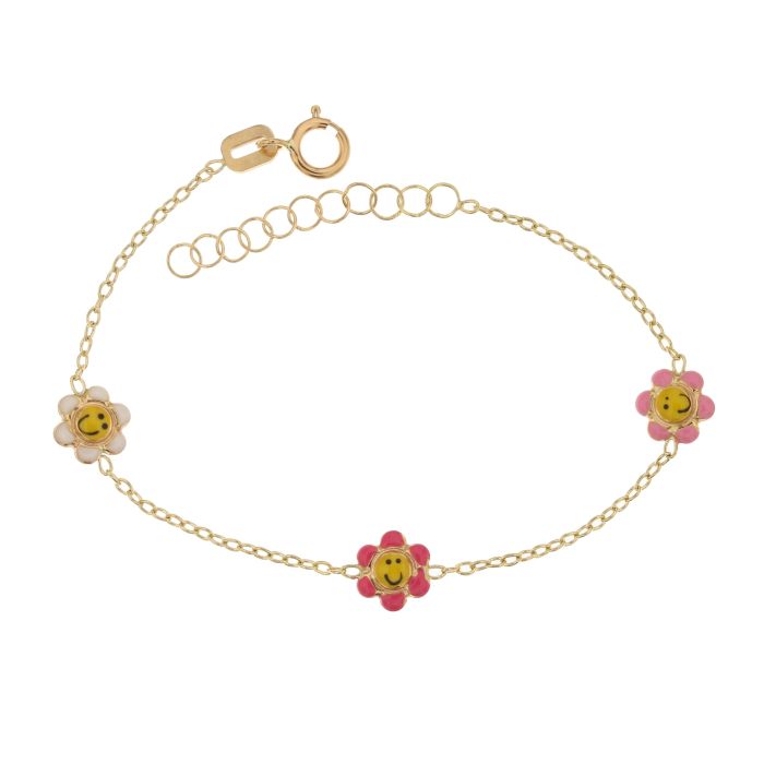 bracciale bimbo fantasia smalto oro 18 kt
