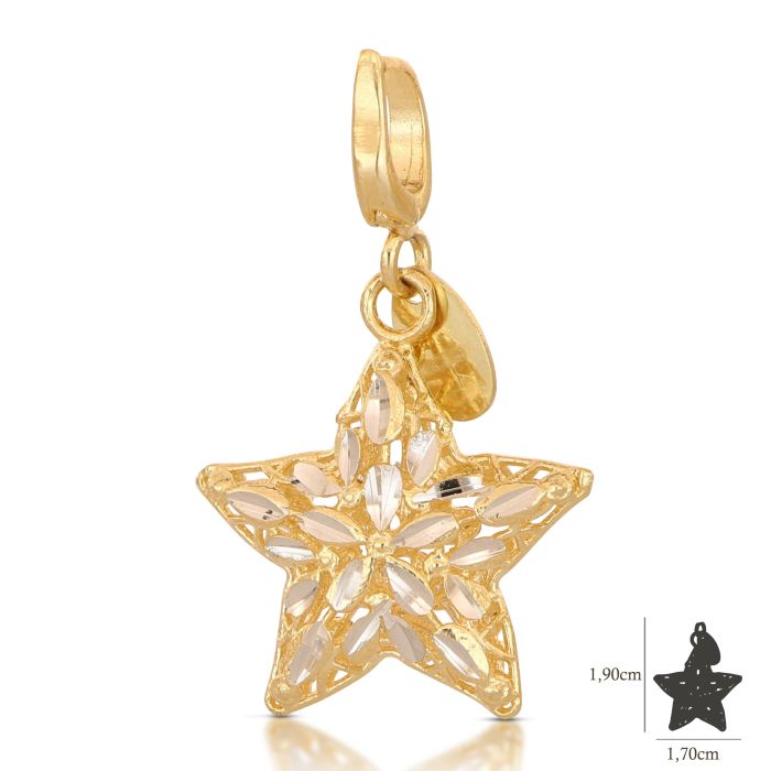 Pendente stella oro 18kt
