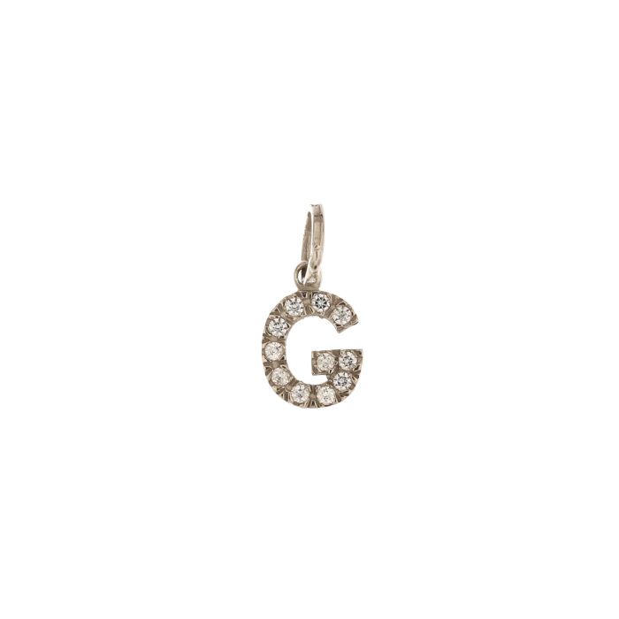 Pendente nome iniziale G oro 18kt
