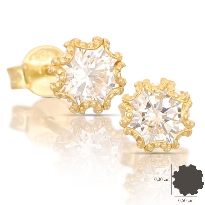 orecchini punti luce oro 18 kt