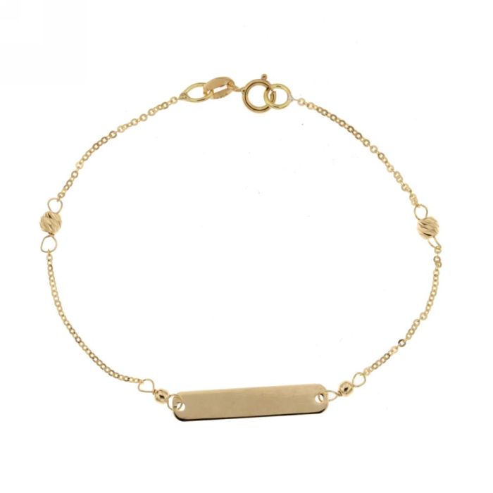 bracciale targa personalizzabile oro 18kt