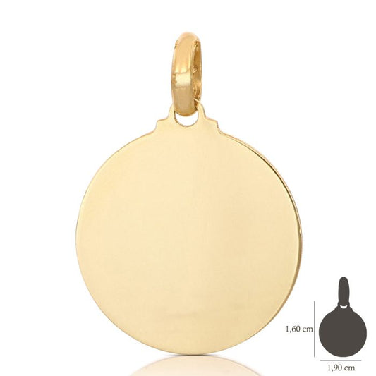 Pendente medaglia personalizzabile oro 18kt