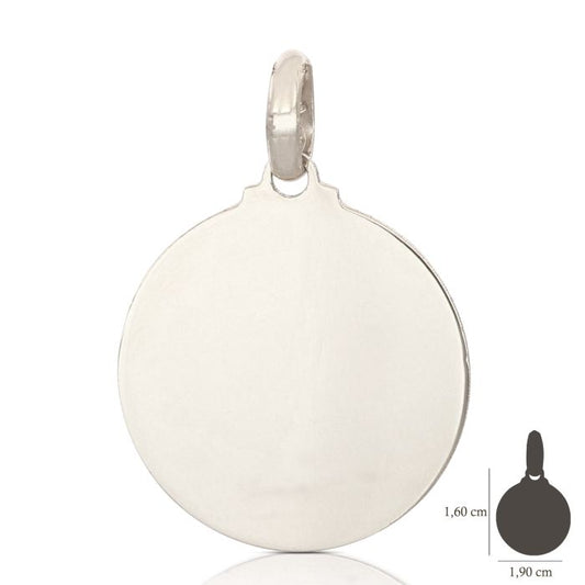 Pendente medaglia personalizzabile oro 18kt