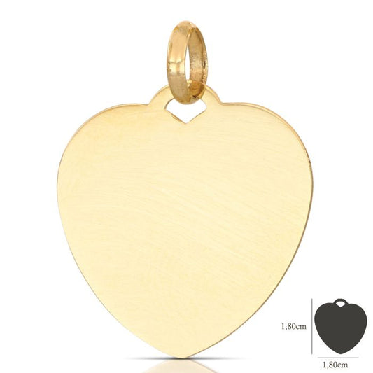 Pendente cuore personalizzabile oro 18kt