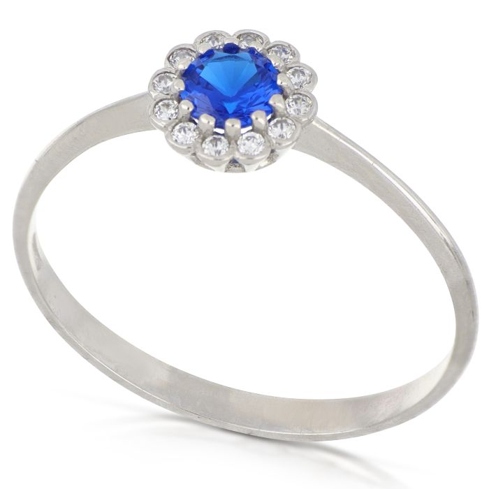 anello solitario oro 18 kt