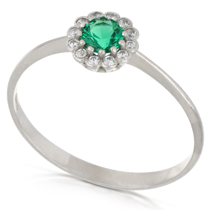 anello solitario oro 18 kt