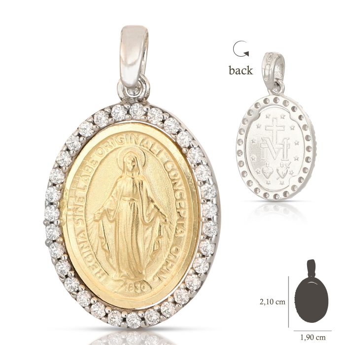 Pendente madonna oro 18kt