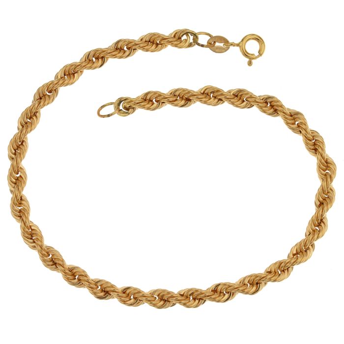 bracciale fune oro 18 kt