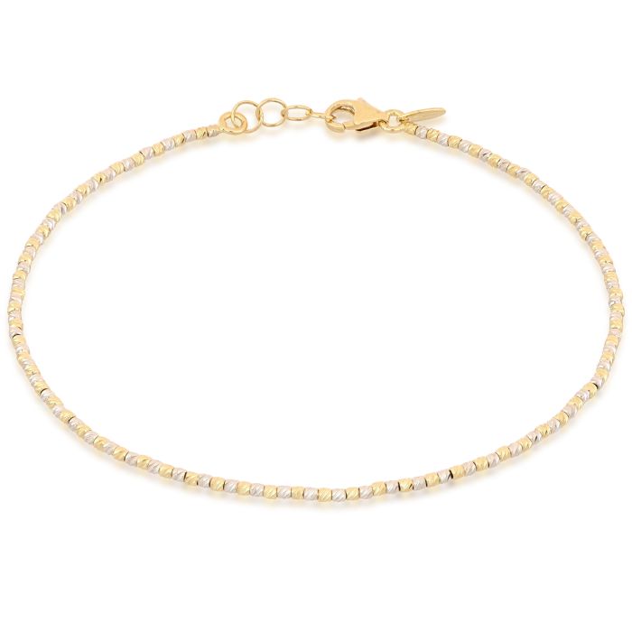 bracciale sfere diamantate oro 18 kt