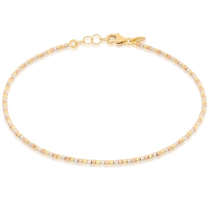 bracciale sfere diamantate oro 18 kt