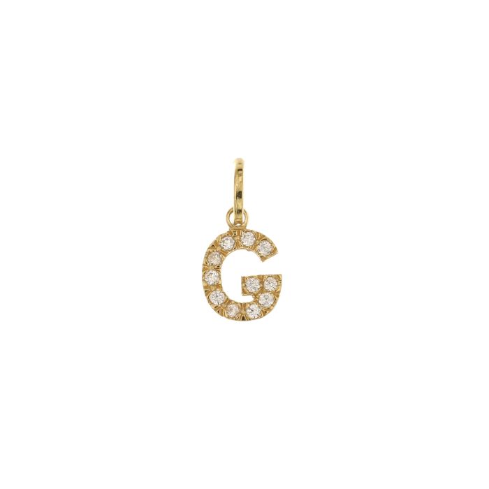 Pendente nome iniziale G oro 18kt