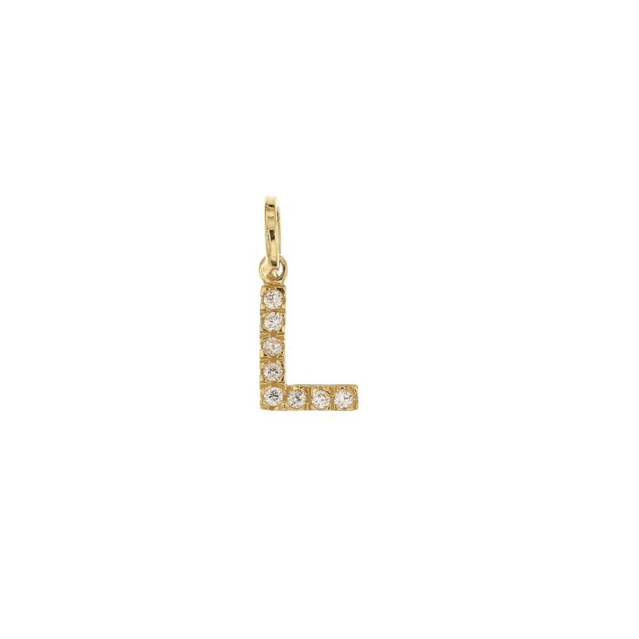 Pendente nome iniziale L oro 18kt