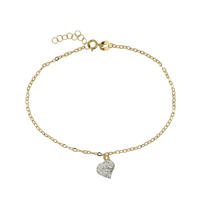 bracciale cuore oro 18 kt